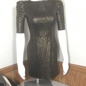 GUESS LEOPARD PRINT DRESS XS